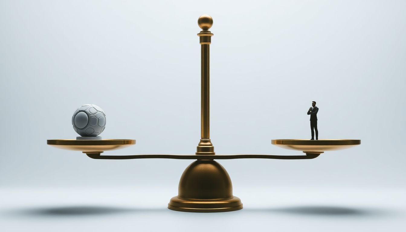 A balance scale with AI models on one side and societal values like free elections and fair competition on the other, illustrating the need for regulation.