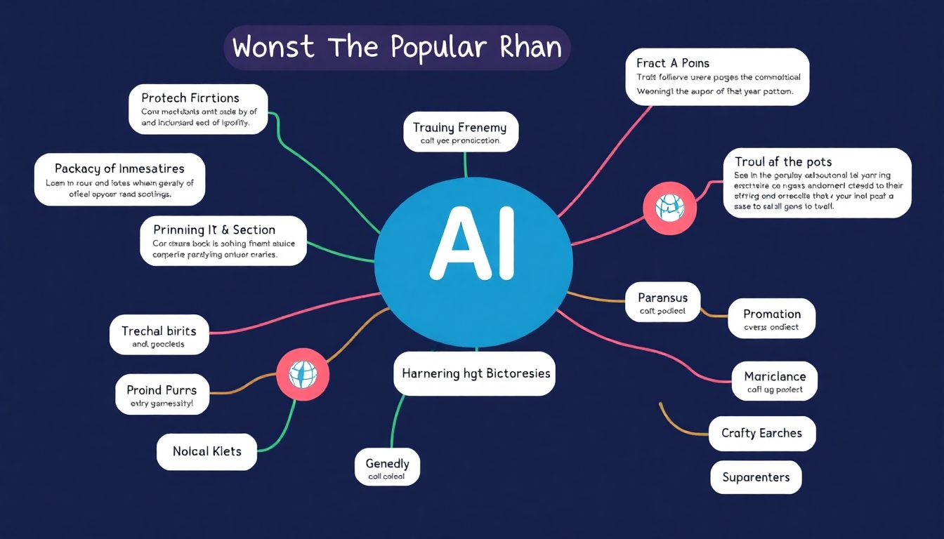 Design a playful diagram showcasing the most popular AI job titles, with generative AI roles highlighted in a unique way.