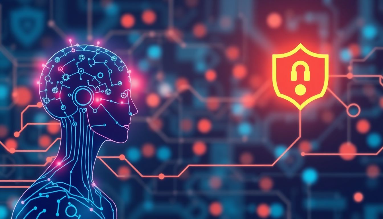 Design an image showcasing AI technology with safeguards, emphasizing the protection of digital identities and the importance of consent in AI-generated content.