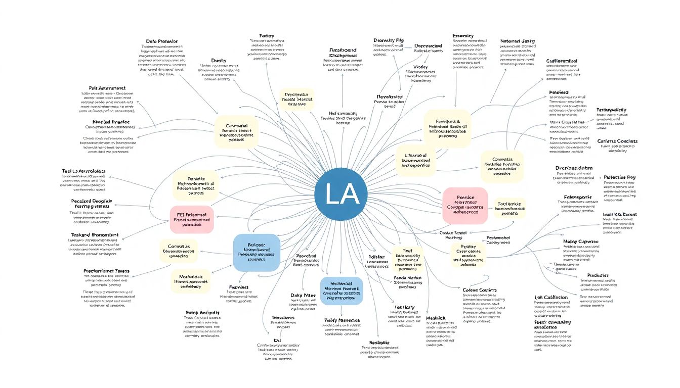 Technical and Organizational Challenges Create a visual representation of the technical and organizational challenges, showing a complex web of interconnected issues that the PLA must navigate.