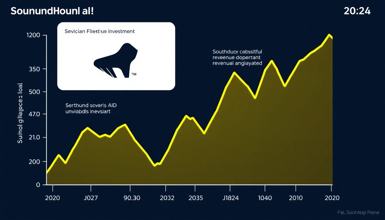 Design a graphical representation of SoundHound AI's stock performance in 2024, highlighting the key events that drove its growth, such as Nvidia's investment and significant revenue milestones.