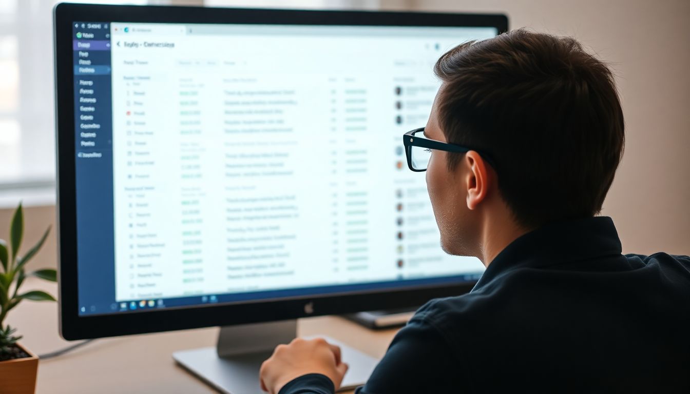 A person using an AI tool to filter through job listings on a computer screen.