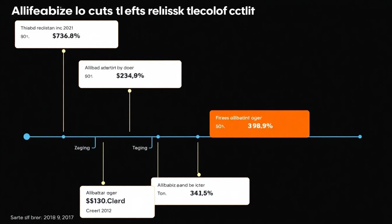 Alibaba's Strategic Pricing Illustrate a timeline of Alibaba's price cuts on AI products, with key dates and percentage drops highlighted.