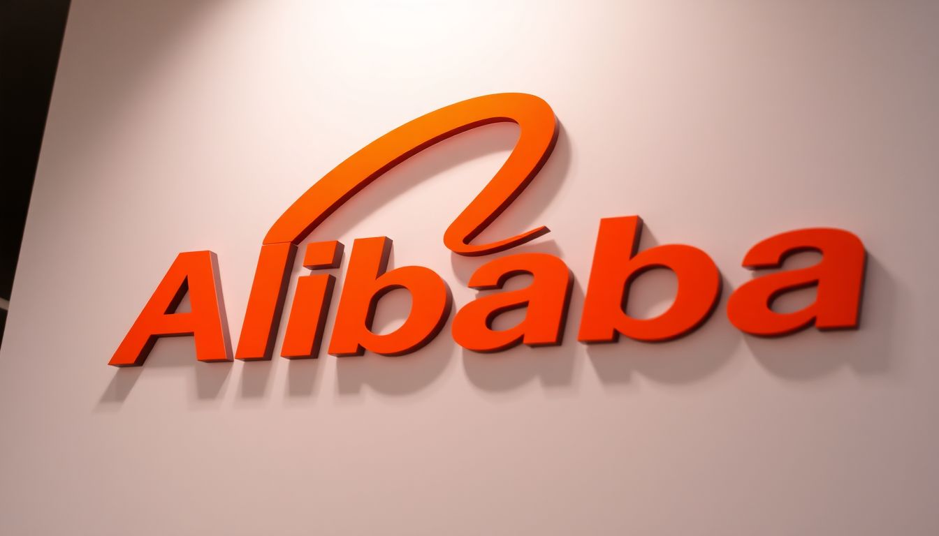 Alibaba's Bold Move Create an image of Alibaba's logo with a graph showing a significant drop in prices.