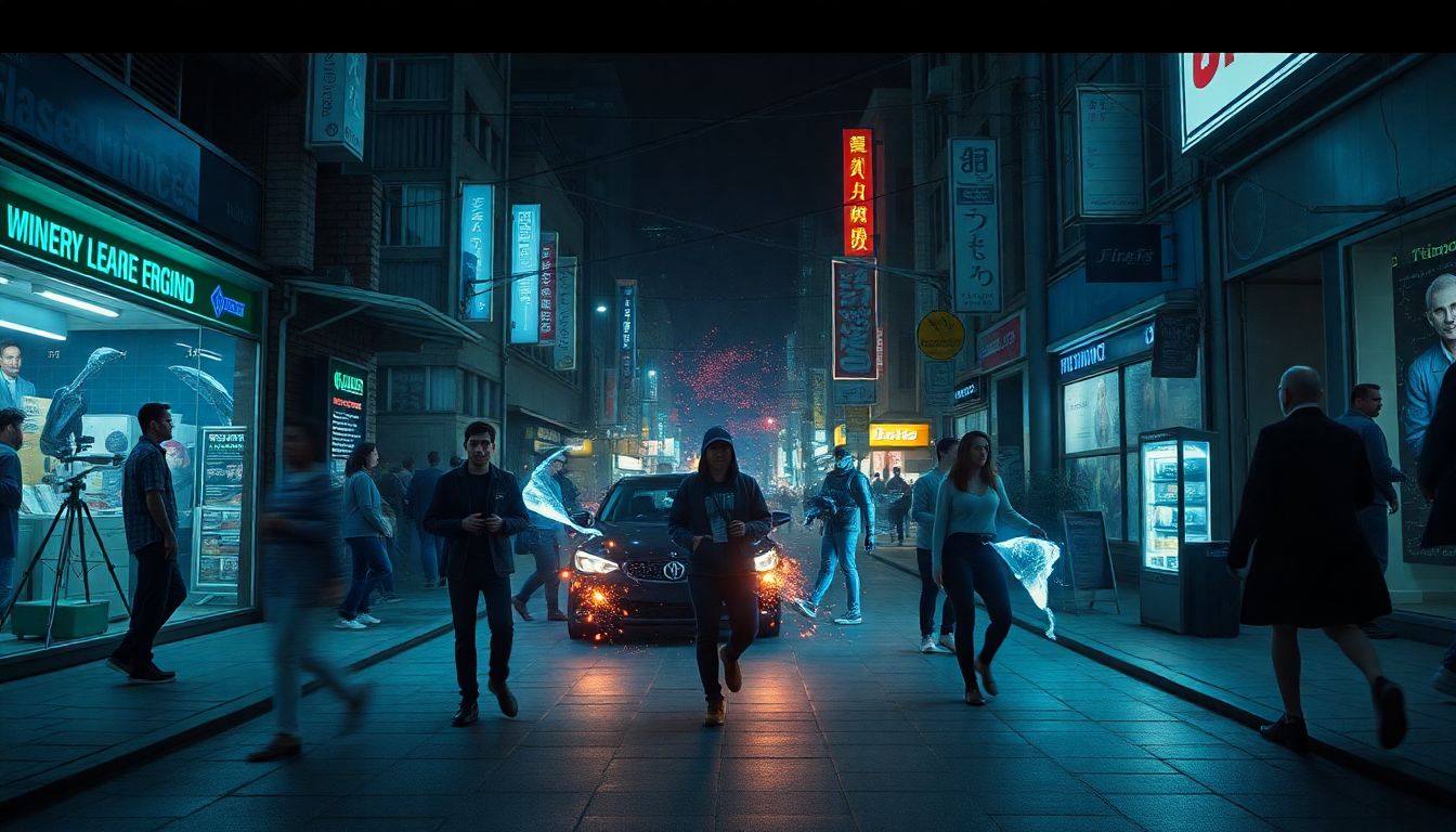 AI Art: Blurring the Lines of Reality Create a surreal image of AI-generated characters from a fantasy event spilling out into a real-world street scene.