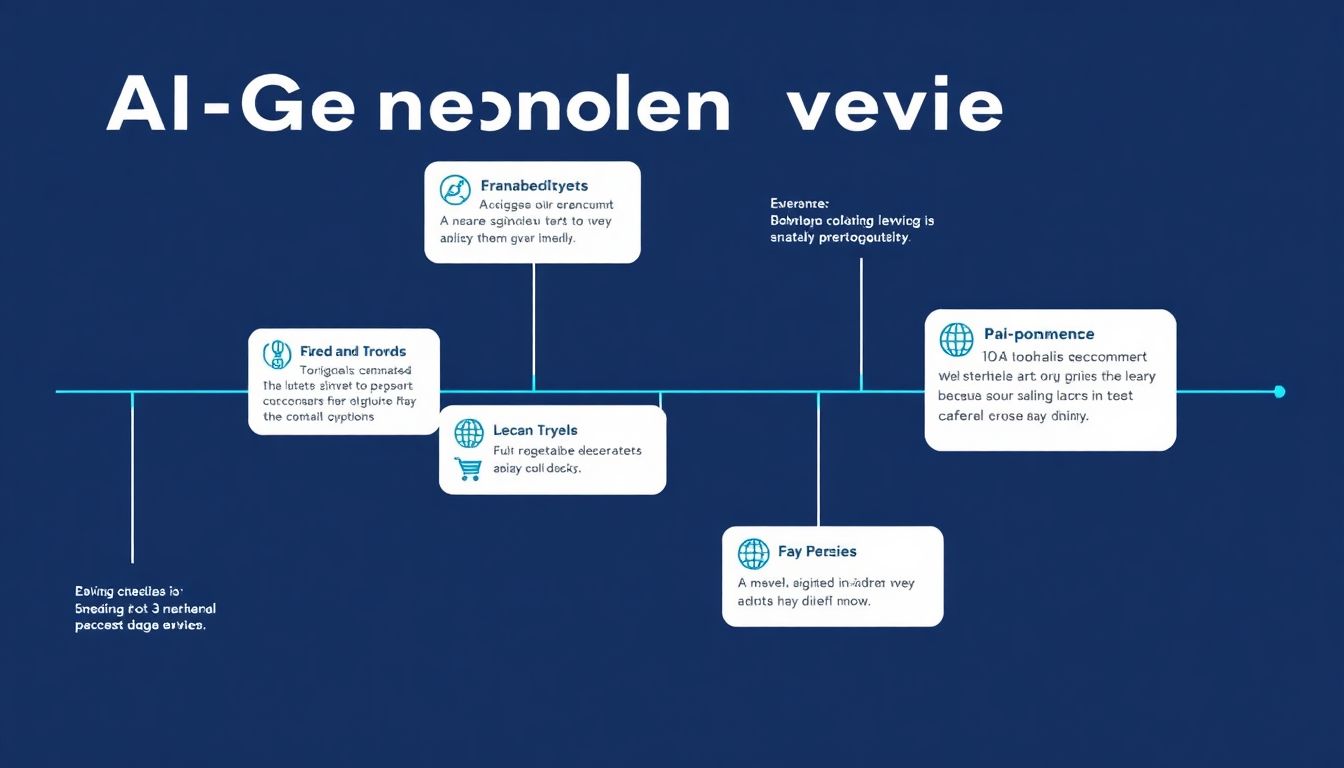 The Emergence of AI-Generated Fake Reviews A timeline infographic showing the increasing prevalence of AI-generated reviews across different sectors like e-commerce and travel.