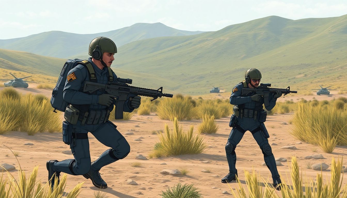 Illustrate a scenario where human commanders develop tactics and AI systems carry them out, with a focus on the human oversight element.