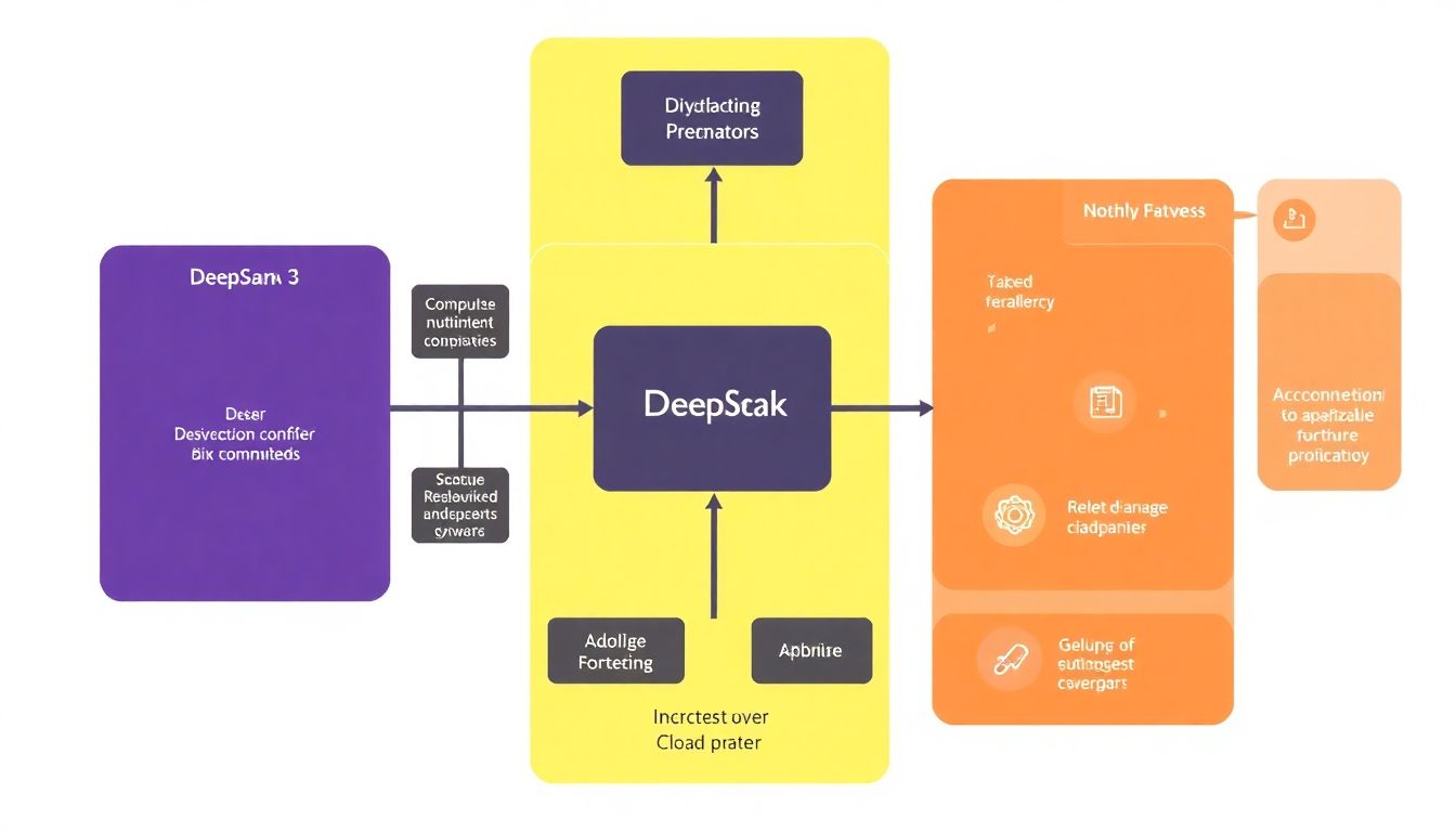 Create a detailed diagram illustrating the architecture of DeepSeek-V3, highlighting its key components and innovative features.