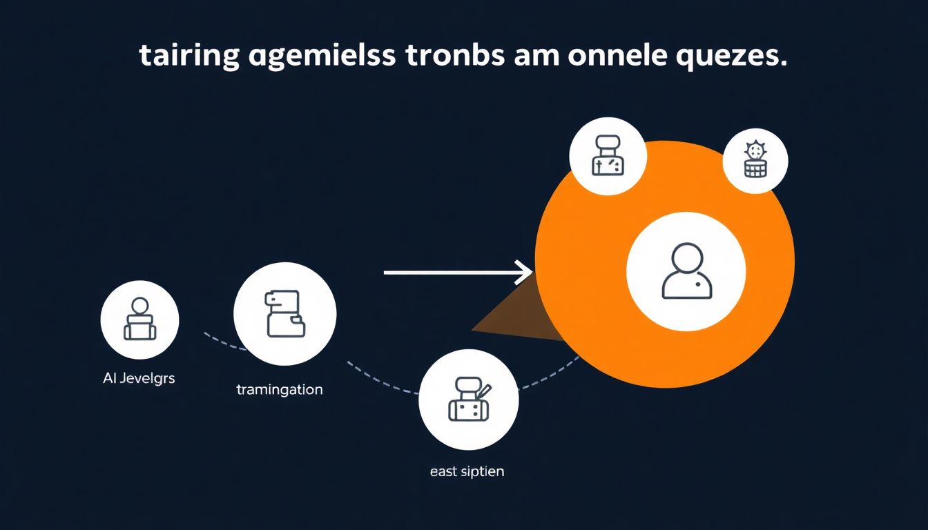 A diagram showing the transition from training large models to increasing model queries, with icons representing different AI developers.