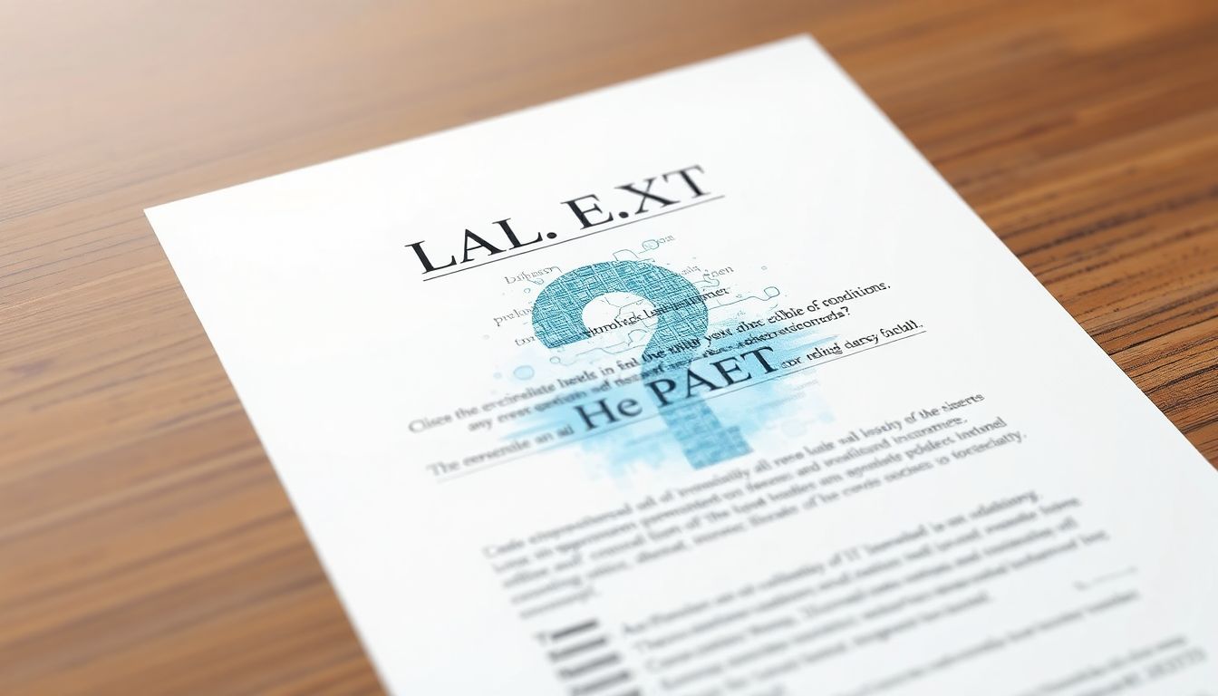 Create an image of a legal document with AI-generated art and a question mark, symbolizing the legal hurdles in the AI market.