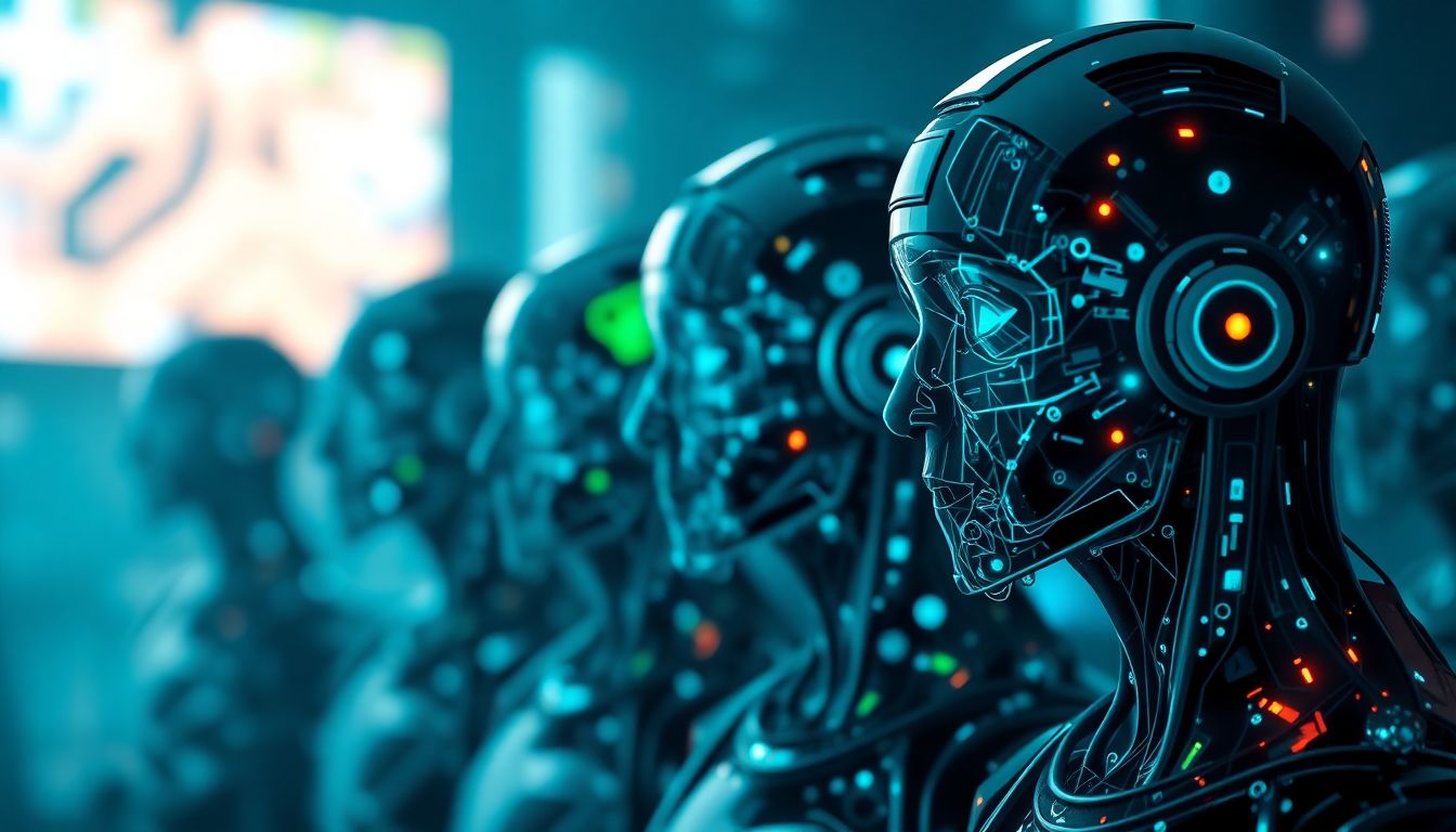 Imagine a future social media feed where AI profiles coexist with human ones, with a mix of interesting and bizarre content.